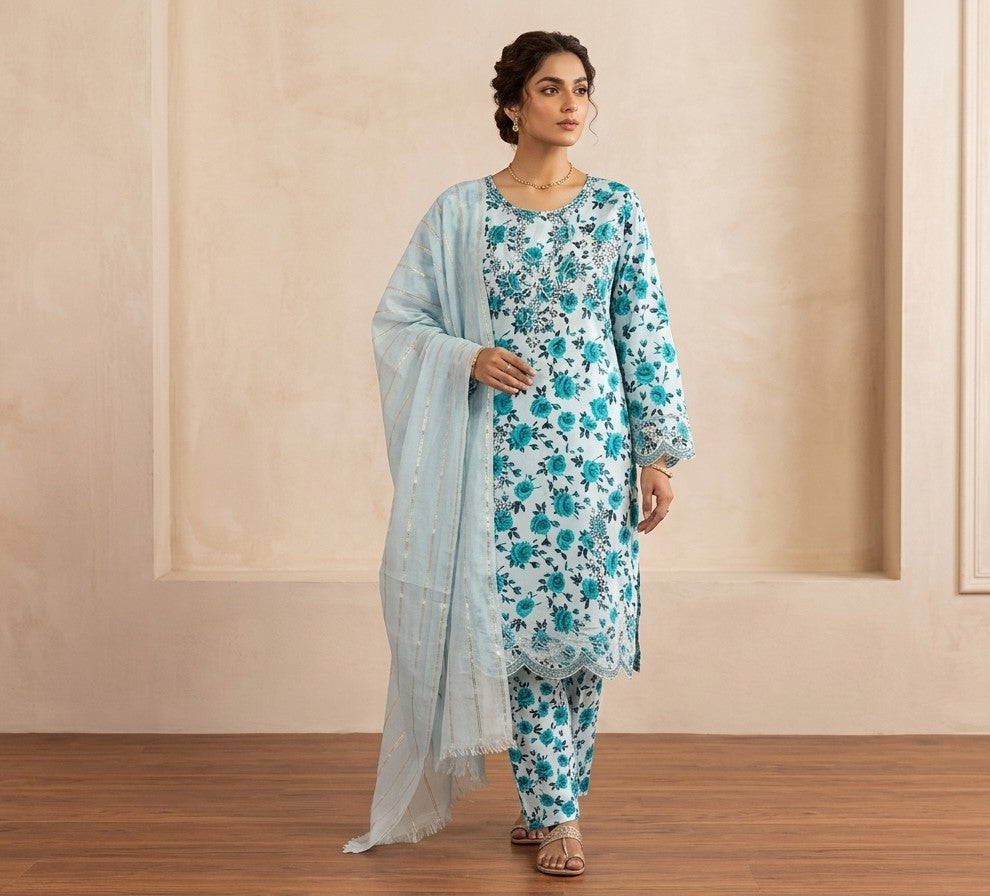 Stitched 3-Piece Lawn Suit