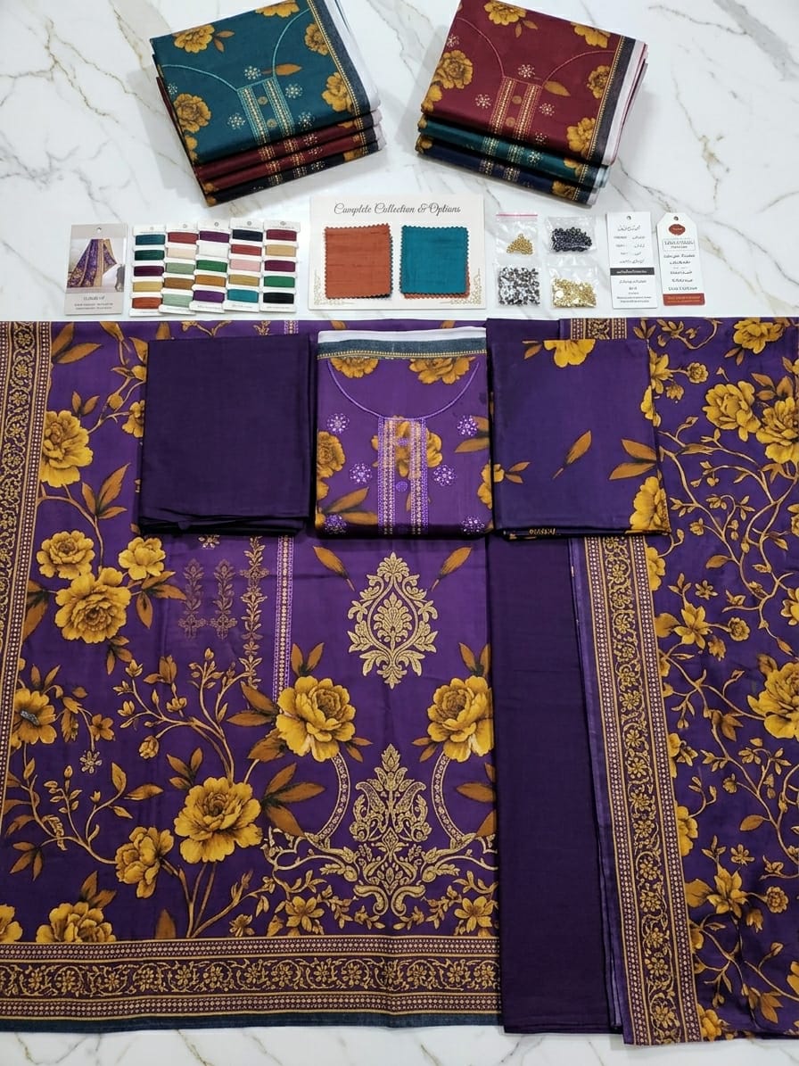 Unstitched 3-Piece Lawn Suit