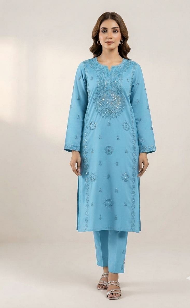 2-Piece Unstitched Embroidered Suit