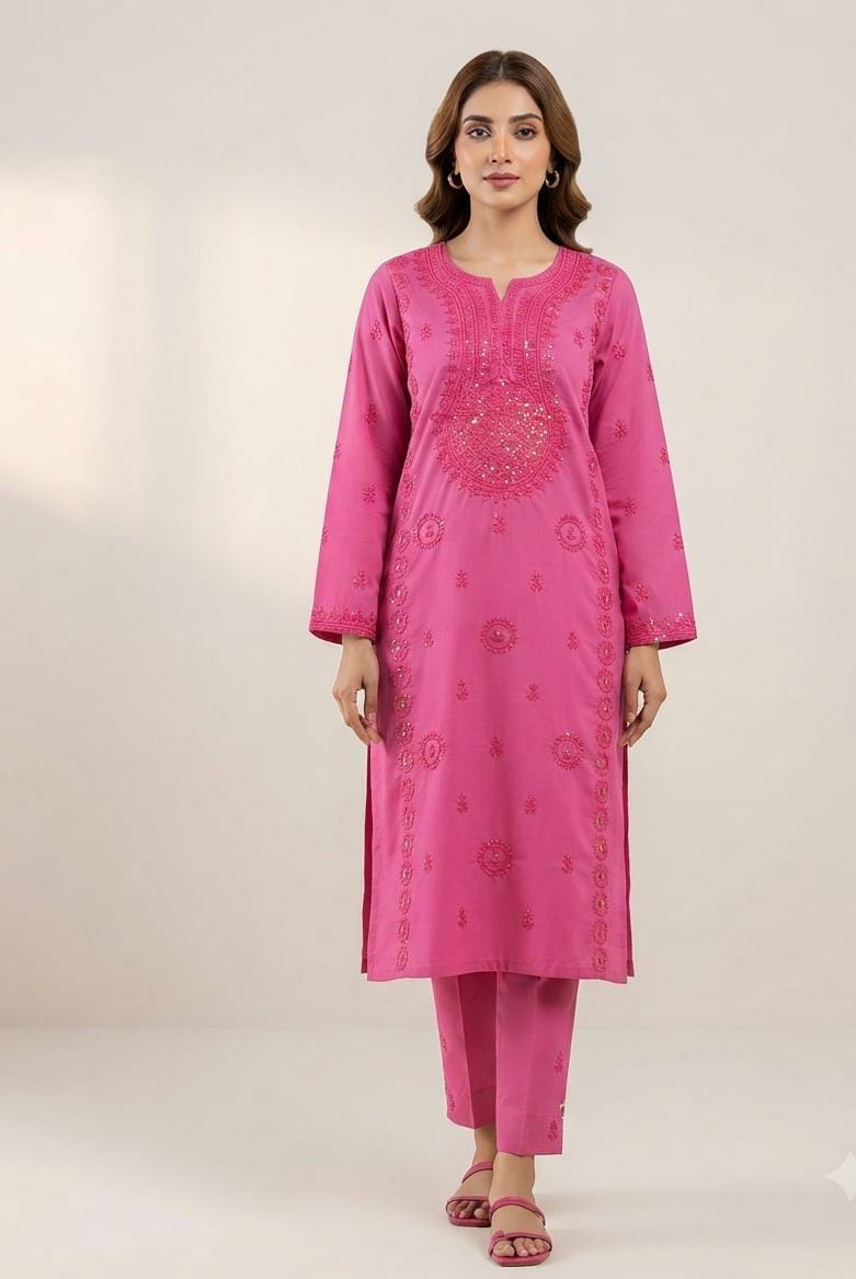 2-Piece Unstitched Embroidered Suit