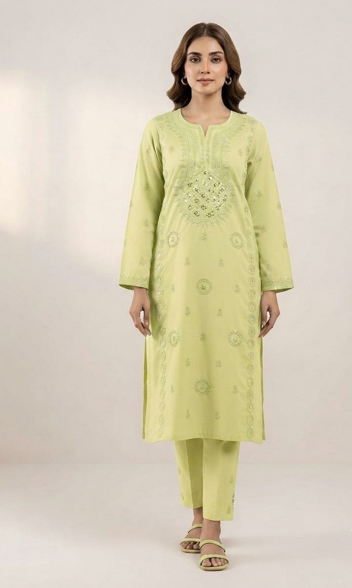 2-Piece Unstitched Embroidered Suit